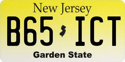 NJ license plate B65ICT