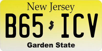 NJ license plate B65ICV