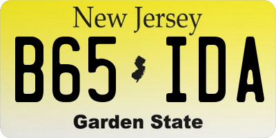 NJ license plate B65IDA