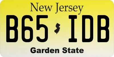 NJ license plate B65IDB