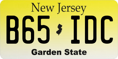 NJ license plate B65IDC