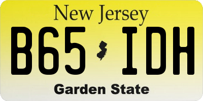 NJ license plate B65IDH