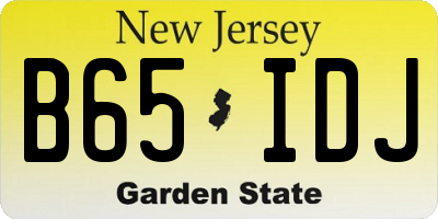 NJ license plate B65IDJ