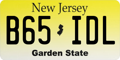 NJ license plate B65IDL