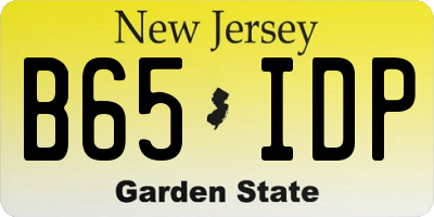 NJ license plate B65IDP