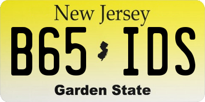 NJ license plate B65IDS
