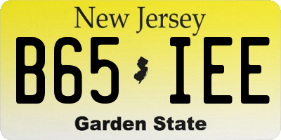NJ license plate B65IEE