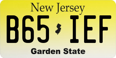 NJ license plate B65IEF