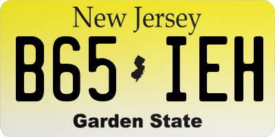 NJ license plate B65IEH