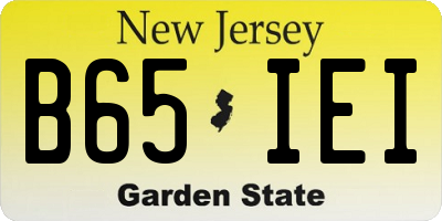 NJ license plate B65IEI