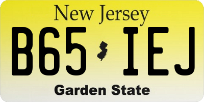 NJ license plate B65IEJ