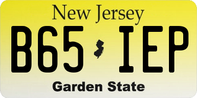 NJ license plate B65IEP