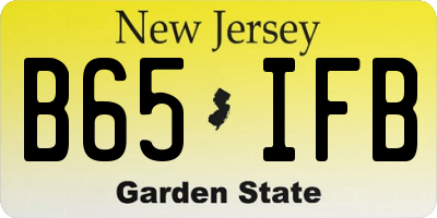 NJ license plate B65IFB