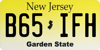 NJ license plate B65IFH