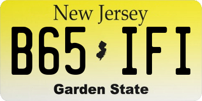 NJ license plate B65IFI