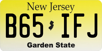 NJ license plate B65IFJ