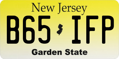 NJ license plate B65IFP