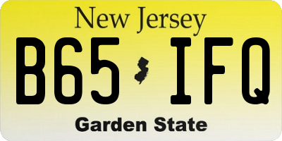 NJ license plate B65IFQ