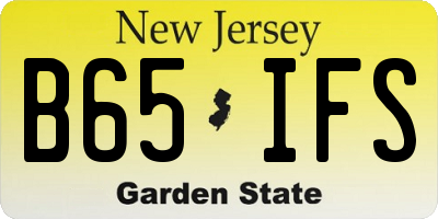NJ license plate B65IFS