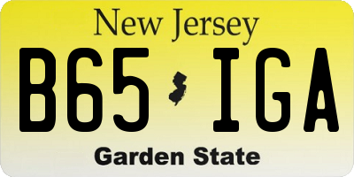 NJ license plate B65IGA