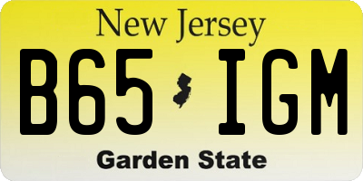 NJ license plate B65IGM