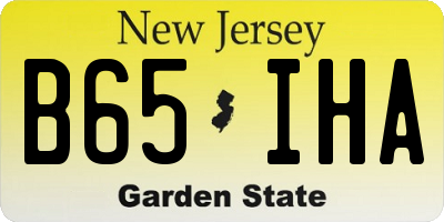 NJ license plate B65IHA