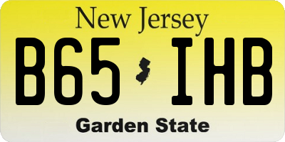NJ license plate B65IHB