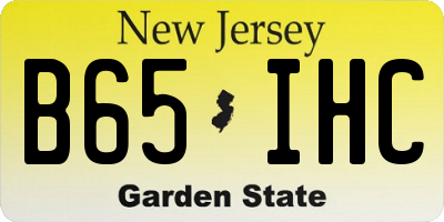 NJ license plate B65IHC