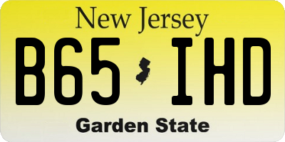NJ license plate B65IHD