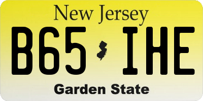 NJ license plate B65IHE