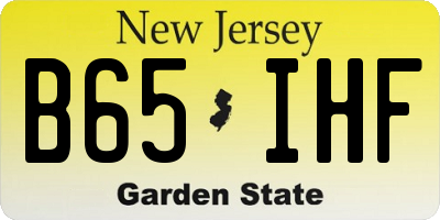 NJ license plate B65IHF