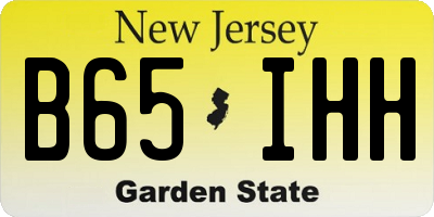 NJ license plate B65IHH