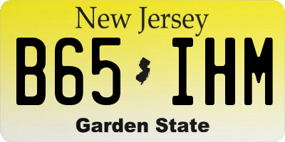 NJ license plate B65IHM