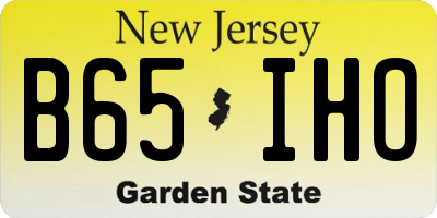 NJ license plate B65IHO