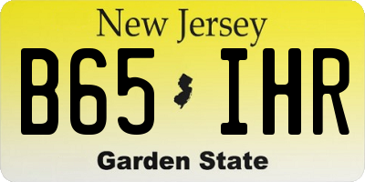 NJ license plate B65IHR