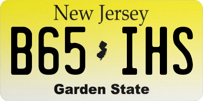 NJ license plate B65IHS