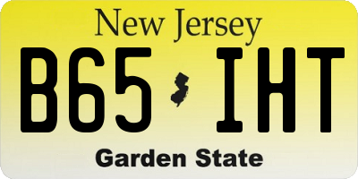 NJ license plate B65IHT
