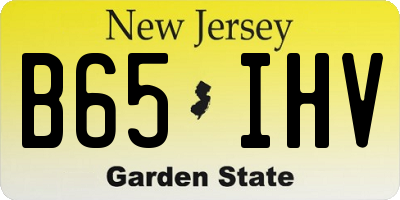 NJ license plate B65IHV
