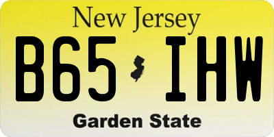 NJ license plate B65IHW