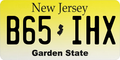 NJ license plate B65IHX
