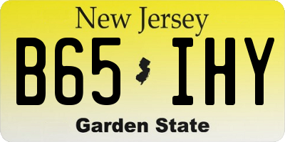 NJ license plate B65IHY