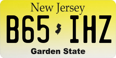 NJ license plate B65IHZ