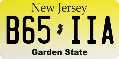 NJ license plate B65IIA
