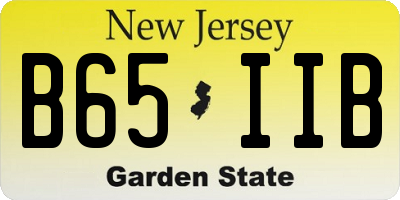 NJ license plate B65IIB