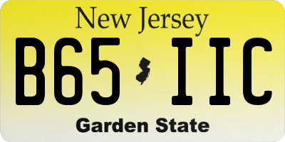 NJ license plate B65IIC