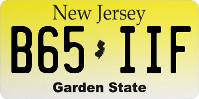 NJ license plate B65IIF
