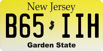 NJ license plate B65IIH