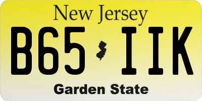 NJ license plate B65IIK