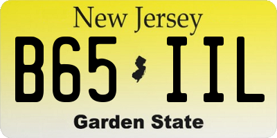 NJ license plate B65IIL