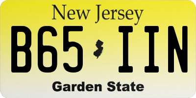 NJ license plate B65IIN